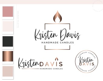 Candle Logo Design Etsy