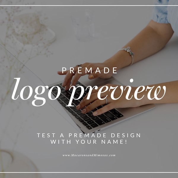 Logo Preview / Try Before You Buy / Pre made Logo Branding Premade Design