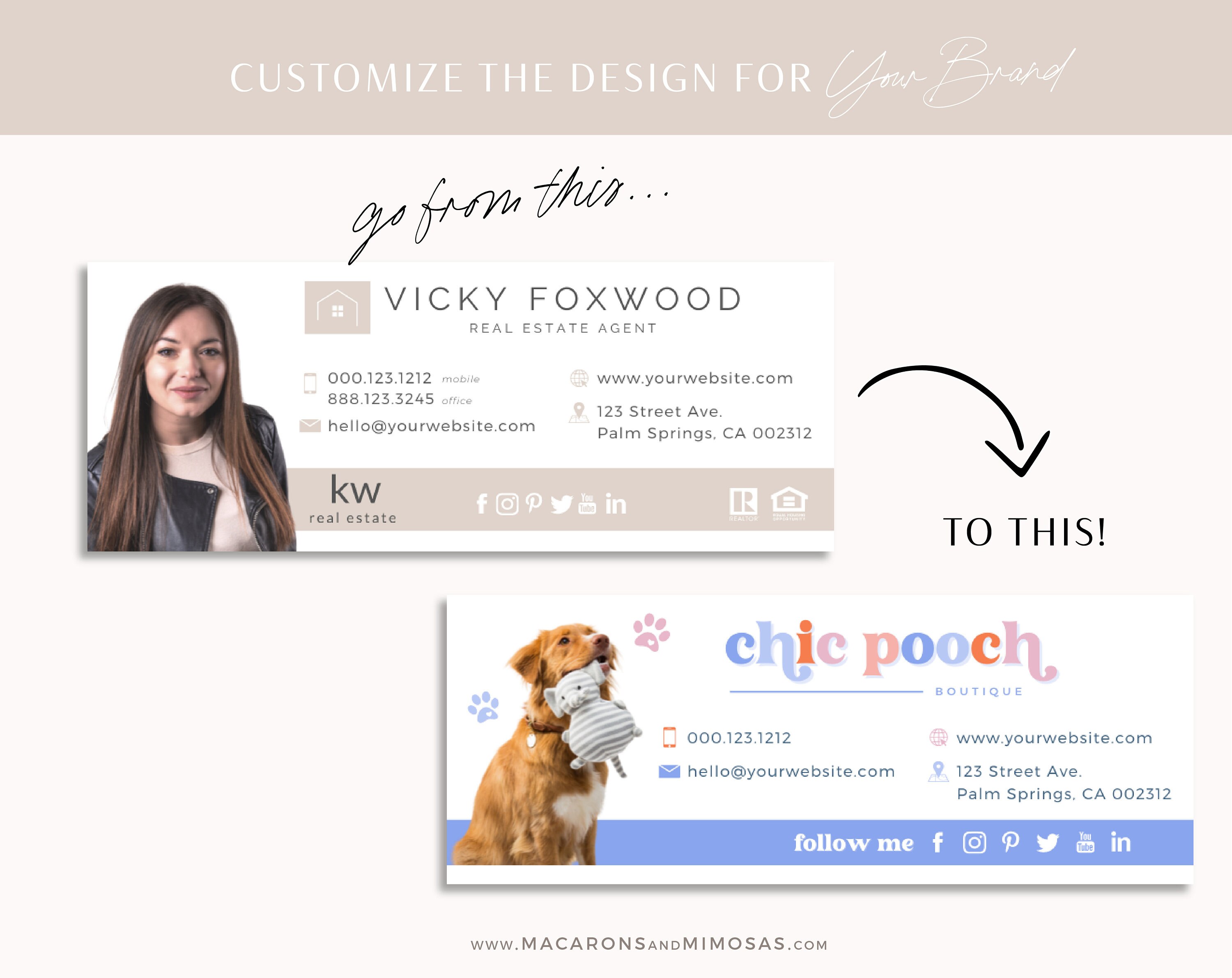 Email Signature Design Logo Template Best Seller Interior - Etsy