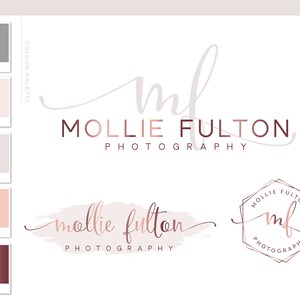 Logos & Branding package Branding kit Logo design Photography Logo Rose gold Logo - Logo package Photo Watermark Real estate logo