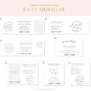 Premade Branding Kit, Photography Logo Set Watermark, Handwritten initials, Gold Initials Signature / Rose Gold Logo Design Stamp Logo 55 image 7