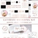 171 piece Rose Gold Blush Glitter Script Boutique Logo Makeover, Branding Kit, Blog Kit, Website Design Kit, Business Stationery 