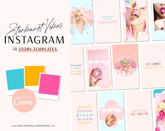 Instagram Story Templates Canva, Boho Quotes for Instagram, Creative Instagram Templates, Pretty Fun Canva Designs, Bright Instagram Post