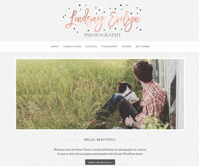 Rose Gold Spots Dots Photography Logo Custom Logo Design image 5