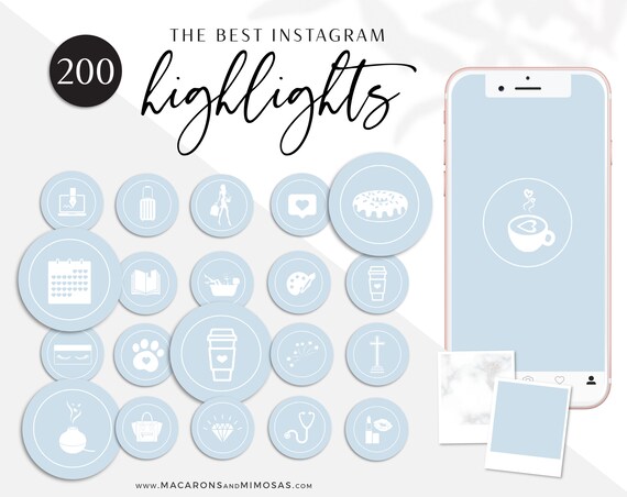 Instagram Highlight Icons Instagram Cover Icons for Stories | Etsy