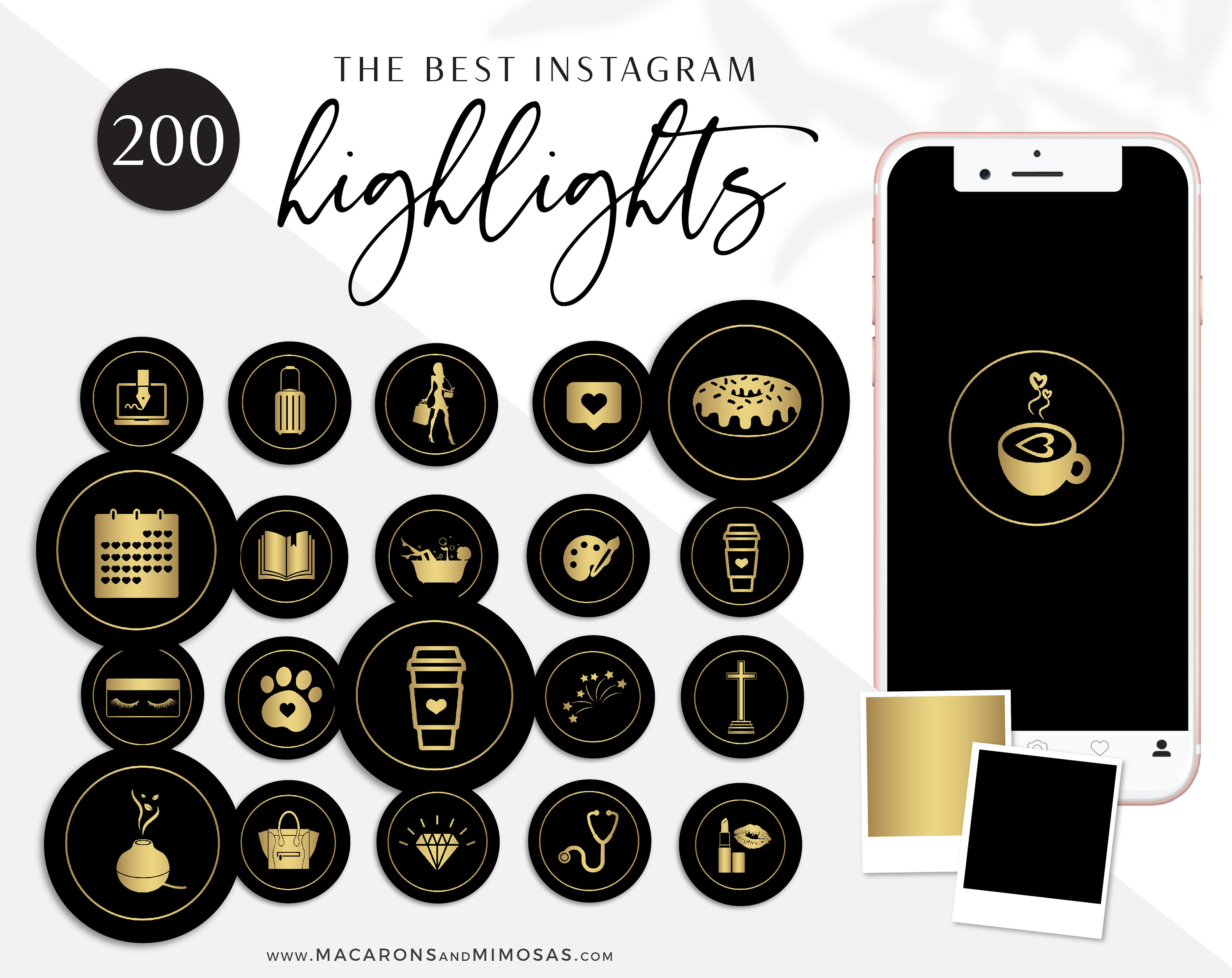 instagram highlight icons black and gold instagram highlight icons black and gold
