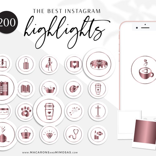 Instagram Story Highlight Icons Instagram Stories Rose Gold - Etsy