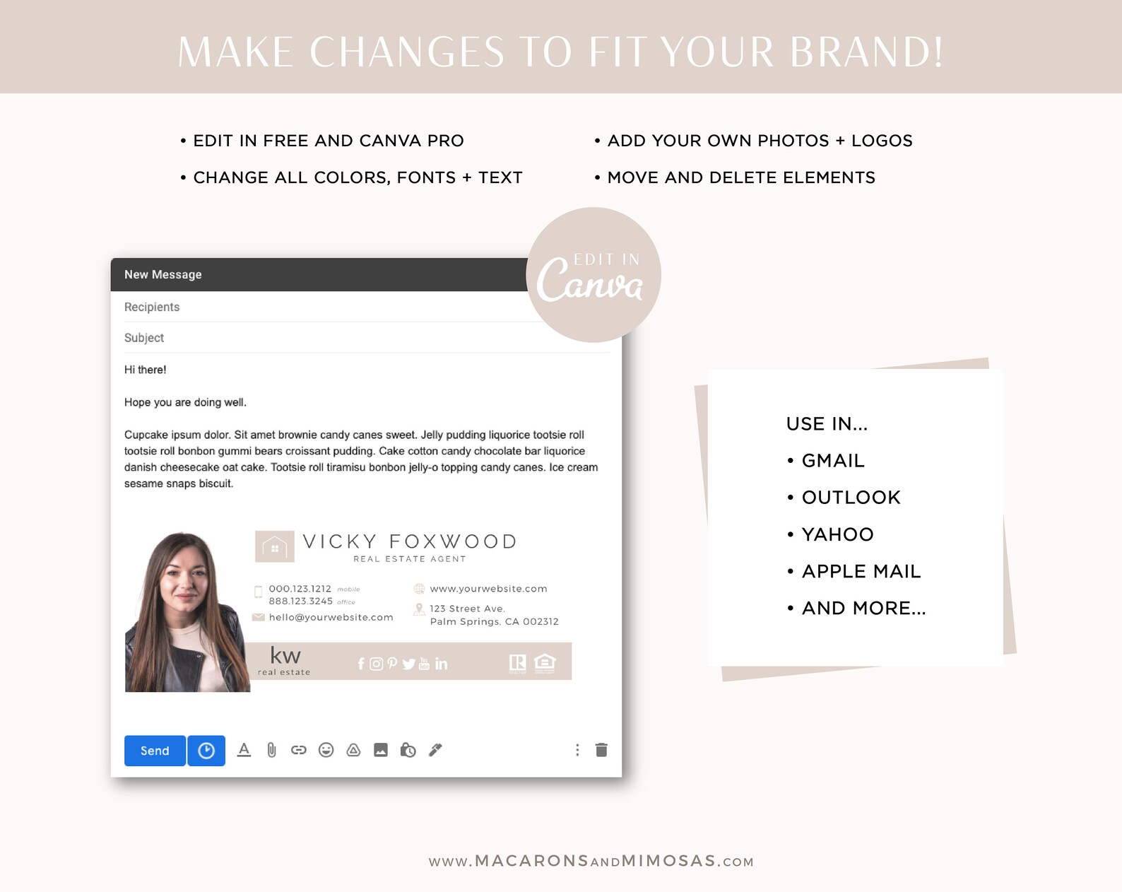 Email Signature Design Logo Template Best Seller Interior - Etsy