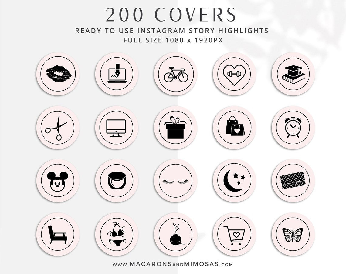 Instagram Story Highlight Icons Instagram Story Covers 200 - Etsy