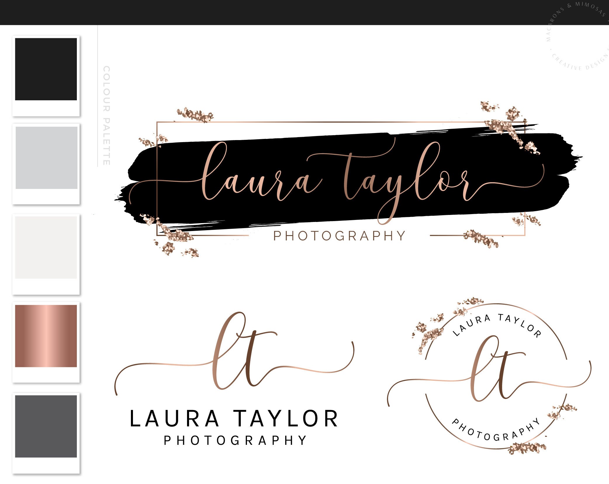 Black Rose Gold Logo Design Beauty Lash Logo for Salon and - Etsy