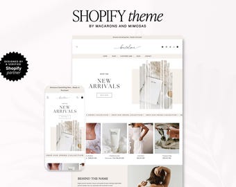 Shopify Theme Website Template Design to Style Your Ecommerce Online Store Boutique or Jewlery, Clothing, Beauty, Hair and More 2.0 - B05
