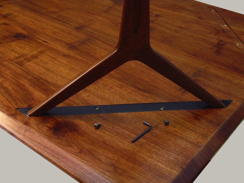 Walnut Coffee Table//modern Wishbone Leg Etsy
