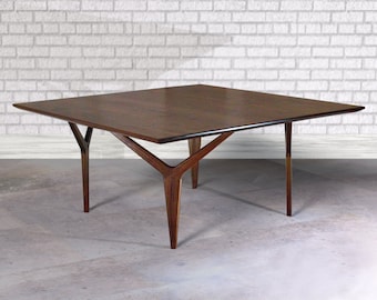 Walnut Coffee Table//Modern Wishbone Leg Design//Mid-Century//Danish//Design Influence//Perfect Beside Contemporary Sofas and Chairs!