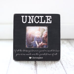 Uncle Gift Personalized Picture Frame for Uncle from Nephew Niece