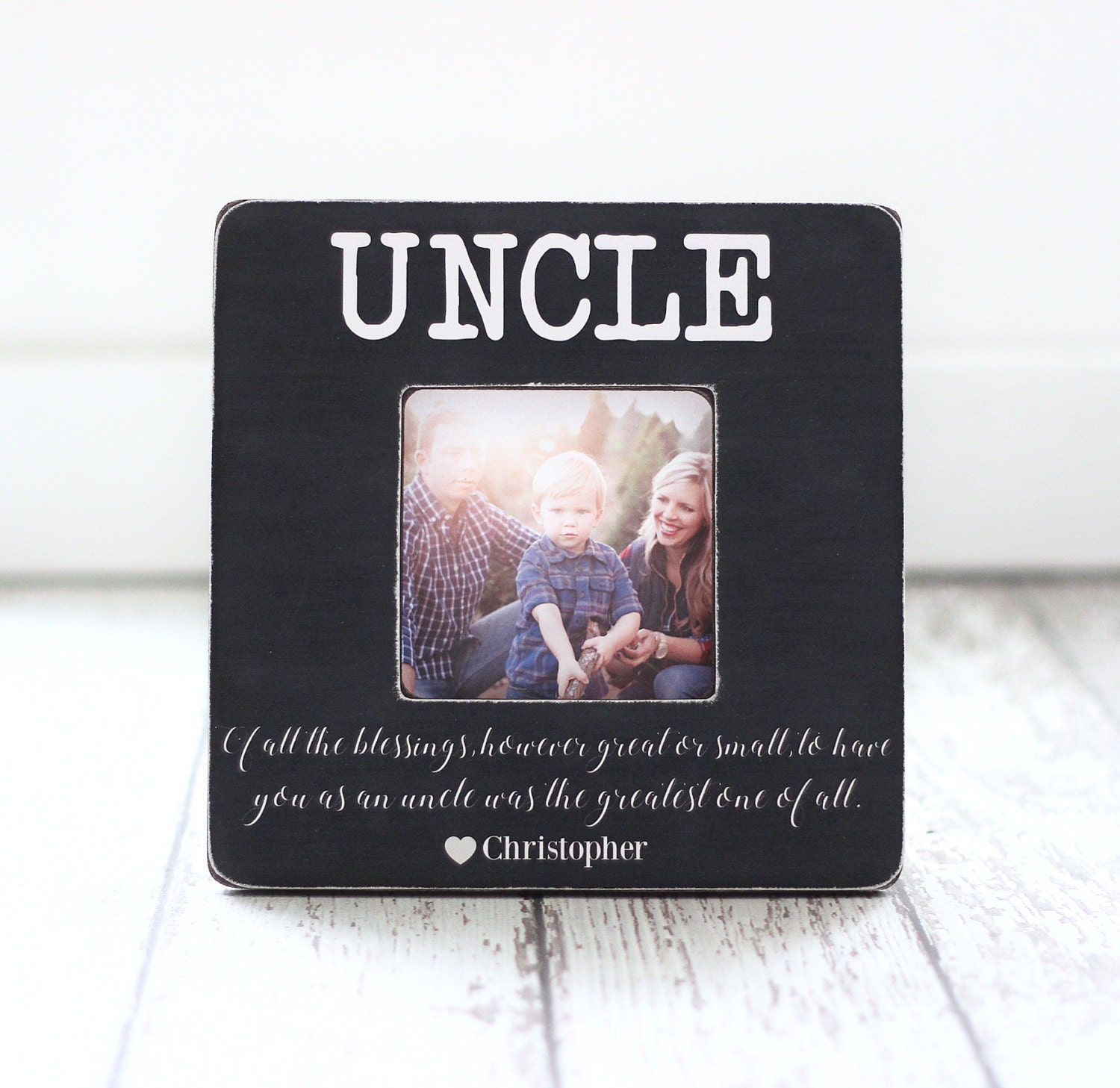 Uncle Gift Personalized Picture Frame for Uncle from Nephew Etsy