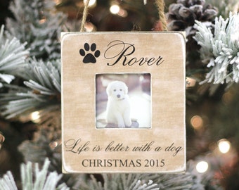 Pet Ornament Personalized Photo Ornament for Dog Cat Pet Lover Memorial Sympathy Pet Loss Christmas GIFT