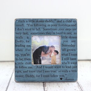 Dad Quote Frame GIFT Dad Daddy Father Personalized Picture Frame Footprints Quote for Dad