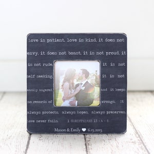 Weihnachts-Geschenk für Mann Frau 1. Korinther 13 Liebe ist geduldig Liebe Art Bild Rahmen romantische LIEBESGESCHENK