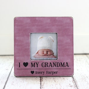 Grandma Grandpa Grandparents Christmas Gift Personalized Picture Frame Love My Grandma Grandmother Nanny Mimi GIFT