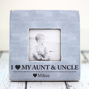 Aunt Uncle GIFT Personalized Picture Frame Auntie Uncle from Niece Nephew I Love My
