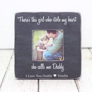 Festa del papà regali papà personalizzato Picture Frame di figlia questa ragazza che ha rubato il mio cuore mi chiama papà