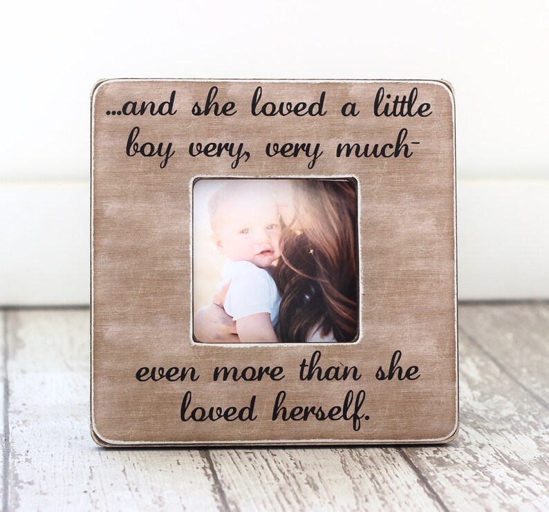 Mom Of Baby Boy Mother Son Gift Personalized Picture Frame Image 0