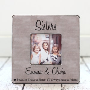 Christmas GIFT for Sister Personalized Picture Frame Sisters Best Friend Maid of Honor Bridesmaid Sister Frame