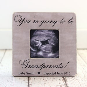 Christmas Pregnancy Expecting Announcement Youre Going to Be Grandparents Ultrasound Personalized Picture Frame for Grandma Grandpa