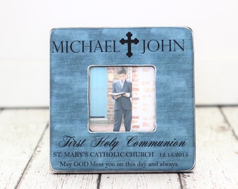 First Communion Gift Personalized Picture Frame First Holy Communion Cross