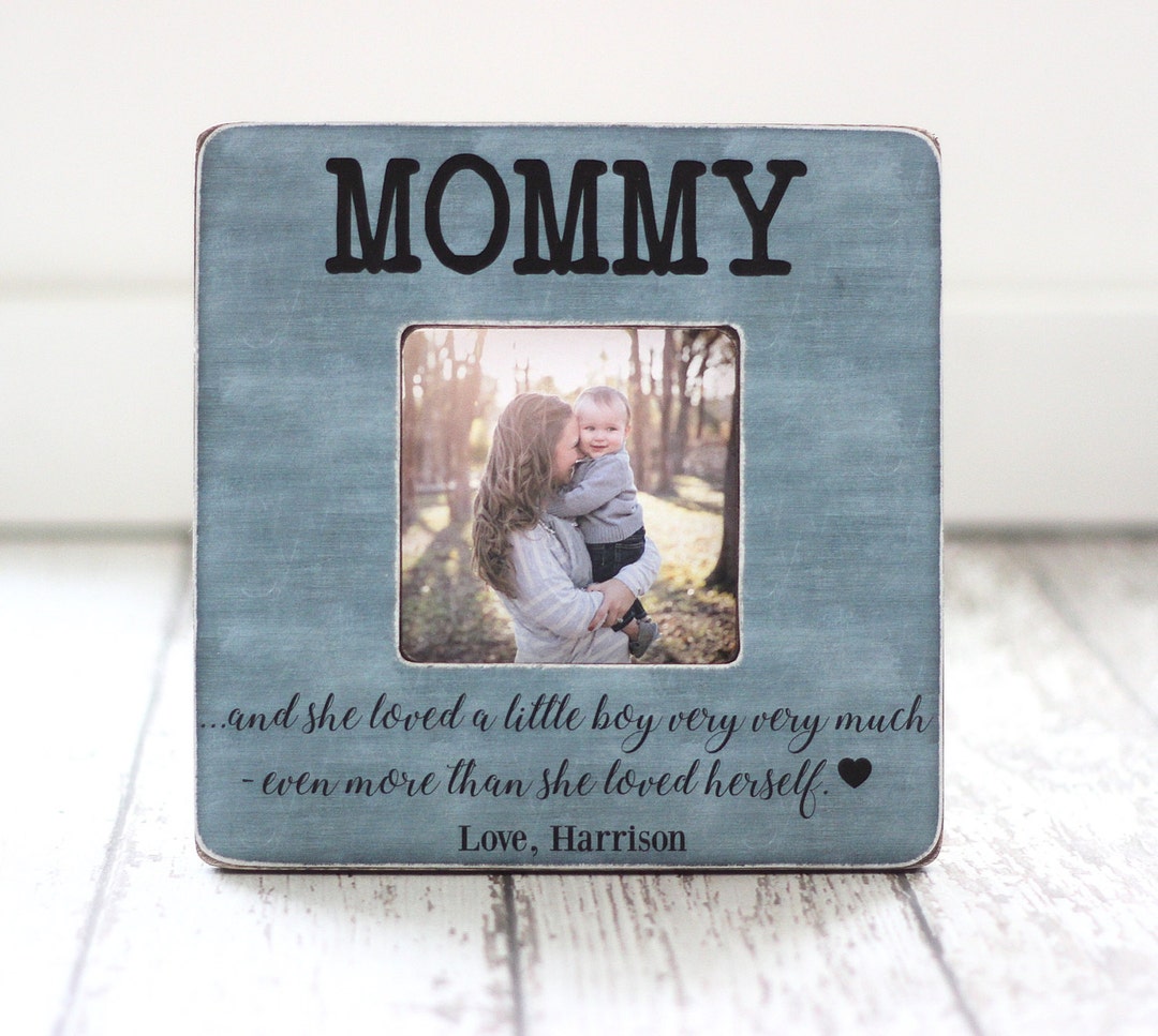 Mom Frame Little Boy Mother Son Quote Personalized Picture Frame GIFT