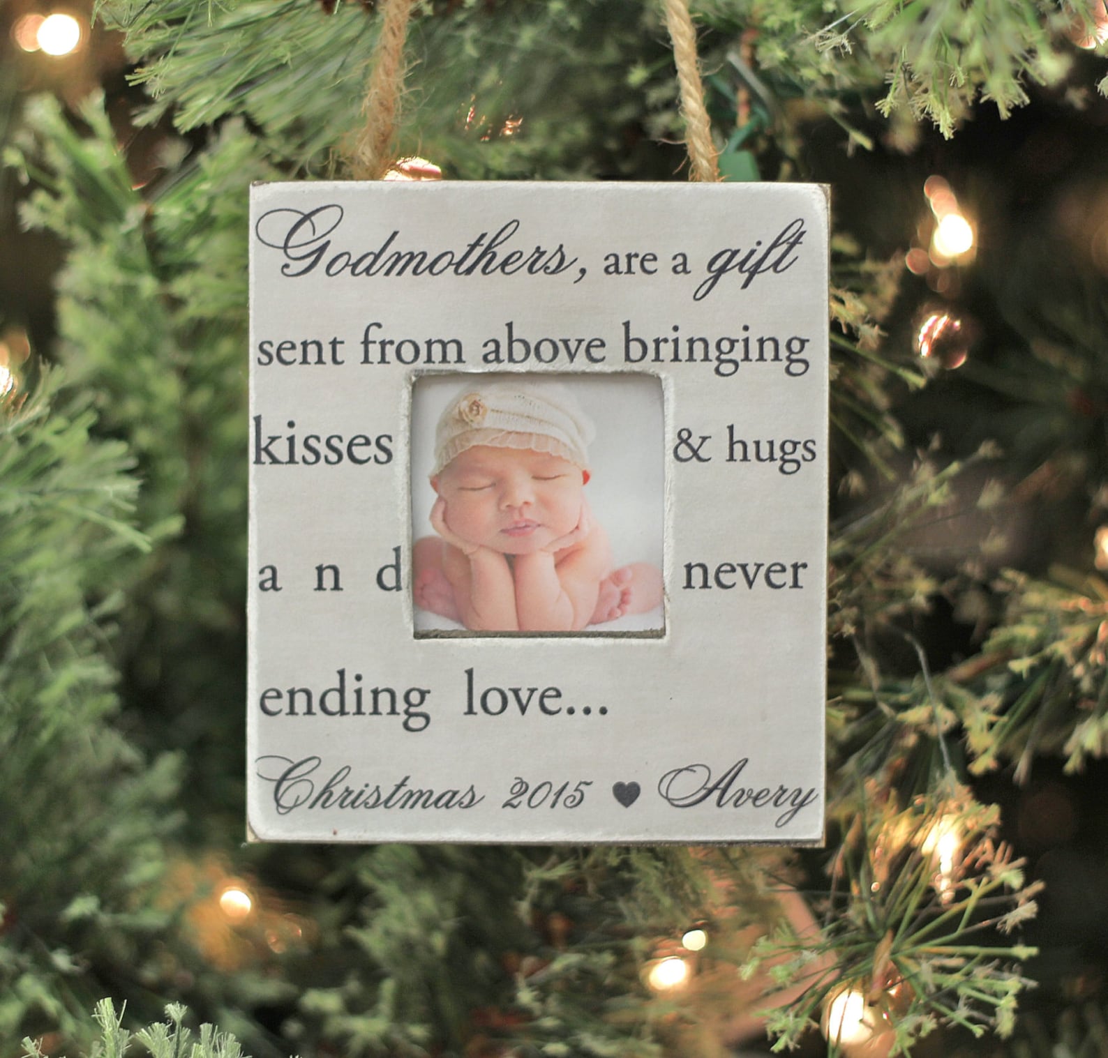 Christmas Ornament Godmother GIFT Personalized Photo Ornament - Etsy Canada