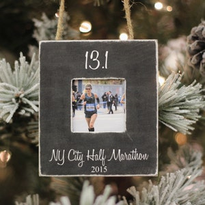 Half Marathon 13.1 Christmas GIFT Ornament Personalized Photo Ornament for Runner Marathon Half Marathon Race