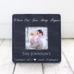 Where Our Love Story Began Personalized Picture Frame GIFT  Family Couple Newlywed Anniversary