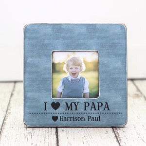 Dad Picture Frame Gift Grandpa Grandfather Papa Pop Personalized Picture Frame image 1