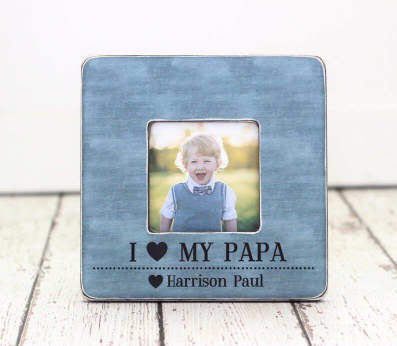 Dad Picture Frame Gift Grandpa Grandfather Papa Pop Personalized Picture Frame image 1