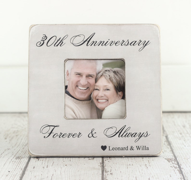 Wedding Anniversary Engagement GIFT 30th Anniversary 10th 20th 40th 50th Anniversary Gift Personalized Picture Frame image 1