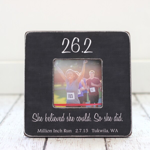 Maratón marco marco GIFT Línea de meta 26.2 Personalizado primer maratón corredor regalo