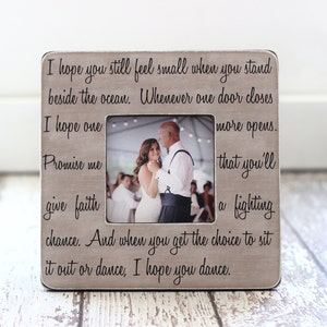Dad Father Wedding Thank You Gift Personalized Picture Frame Dad Quote I Hope You Dance