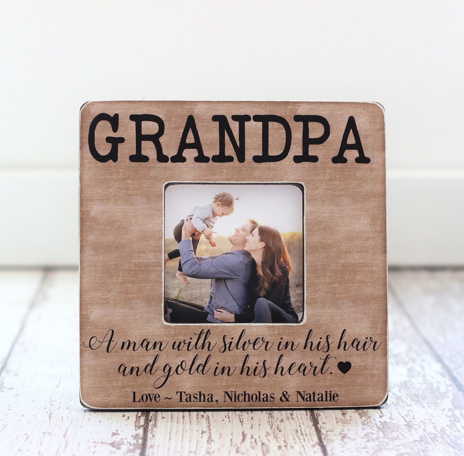 Grandpa Grandfather Personalized Gift Picture Frame Quote