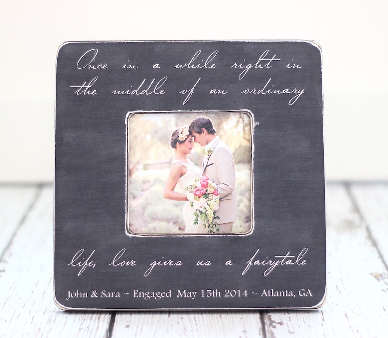 Personalized Engagement Anniversary Wedding Frame Life Gives Etsy