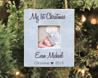 My First Christmas Ornament GIFT Personalized Photo Ornament for Baby New Mom Christmas Holiday GIFT