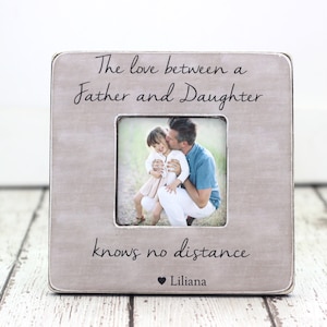 Father Daughter Frame Father's Day Gift Personalized Frame The Love Between a Father and Daughter Knows No Distance