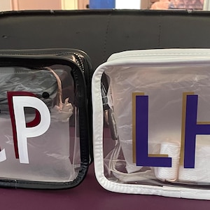 Personalized Clear Crossbody Bag – Stadium Approved Purse with Vinyl Initials – Custom Game Day Bag for Concerts, Sports, & Festivals