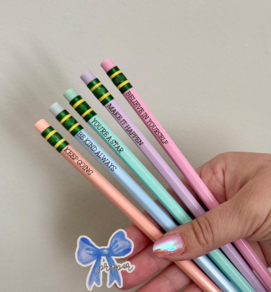Personalized Engraved Pencils Set of 5 – Custom Back to School Gift for ...