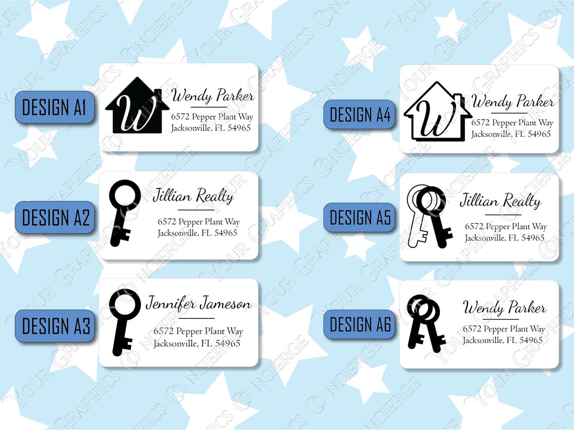 Realtor Address Labels Real Estate Return Address Labels 2.25