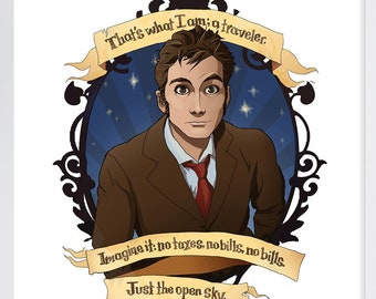 The 10th Doctor [Doctor Who] Print - DISCOUNTED