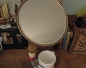 Antique Shaving Stand Mirror Shaving Mirror With White Milk Glass Cup And Brush