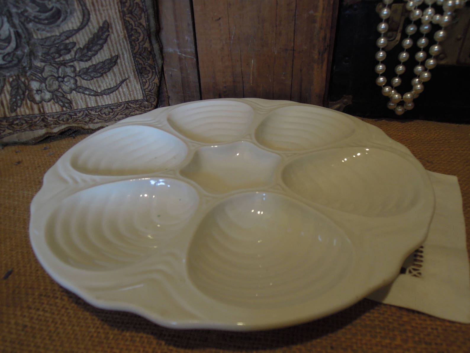 Vintage Oyster Plate / Vintage Oyster Serving Plate / Hall Etsy