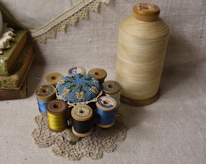 Antique Victorian Sewing Pincushion Caddy / French Sewing Accessory ...