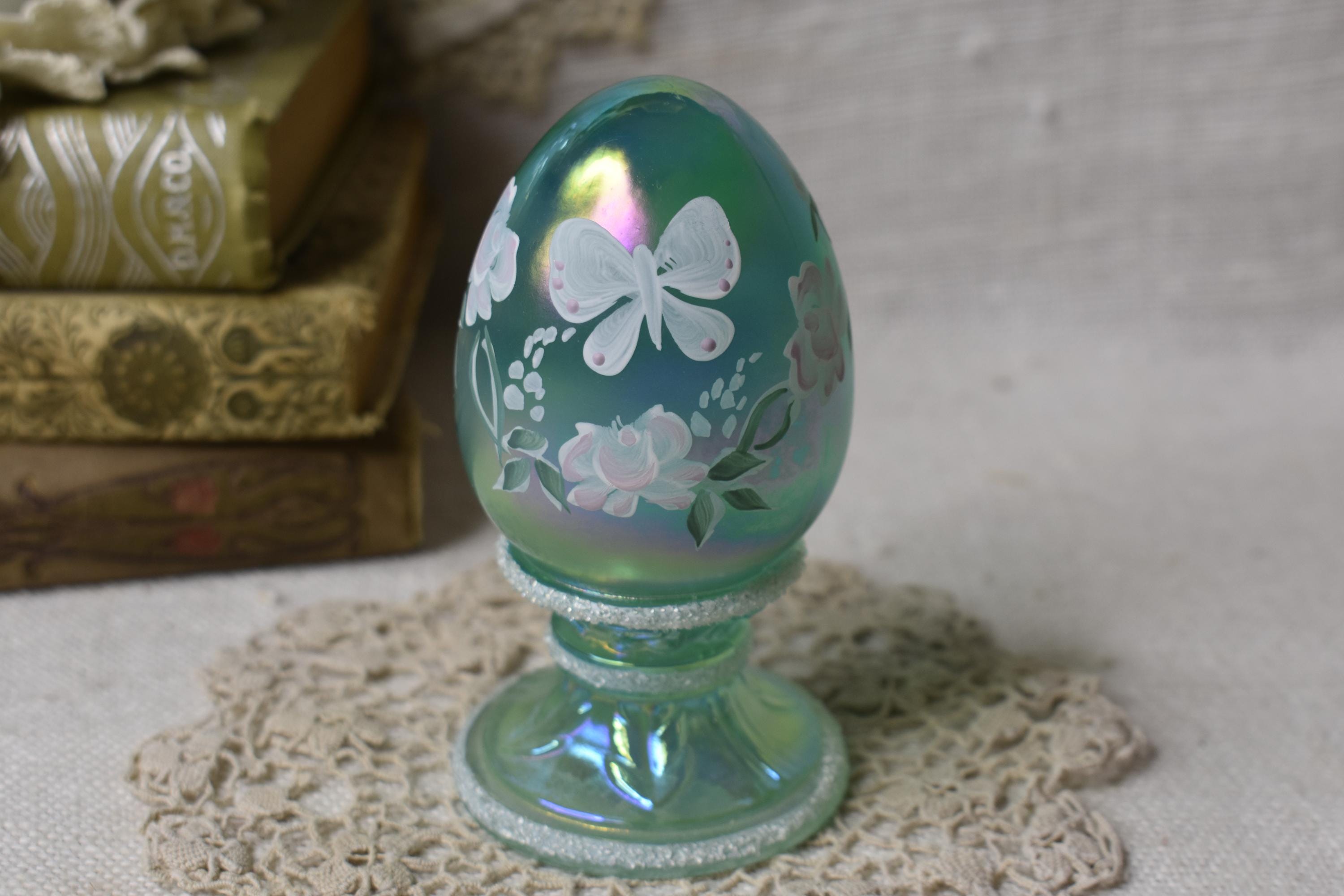 Fenton Glass Egg - Etsy